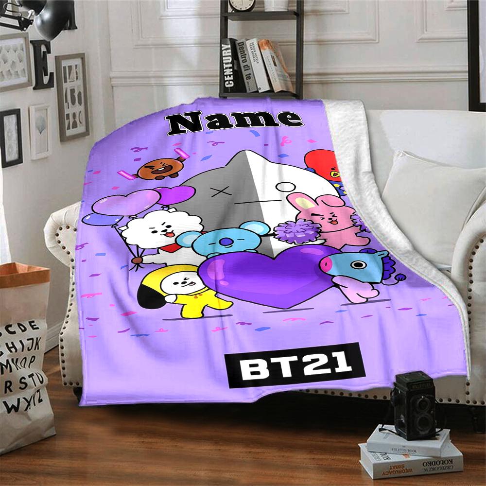 Custom Name Cute Cupcake Friends Party Blanket For Couch Bed Plush Cozy Fuzzy Blanket Super Soft Warm Blankets For Fall And Winter 091615