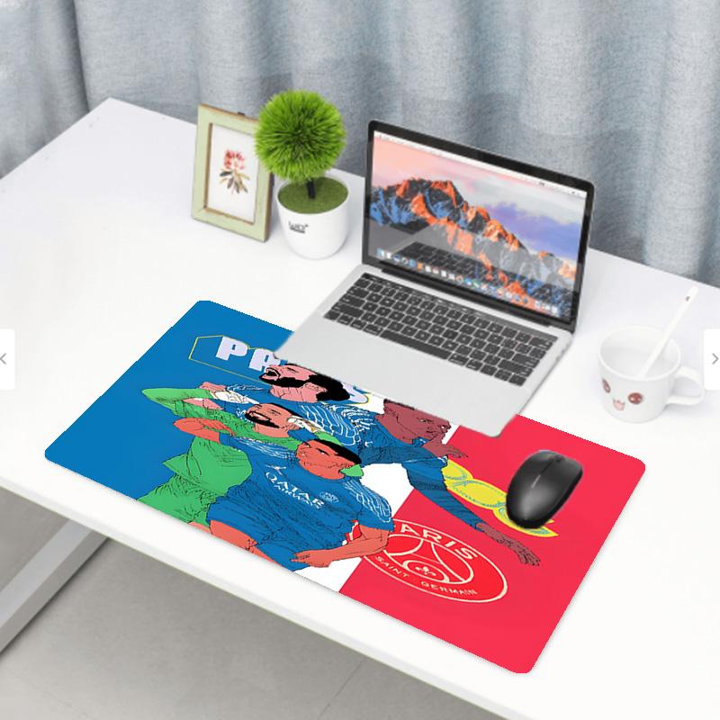 Paris Saint Germain Print Mouse Pad, Anti‑Slip Desktop keyboard Mat, for PC Laptop Gaming Working Daily Use, Cool Festival Birthday Gift
