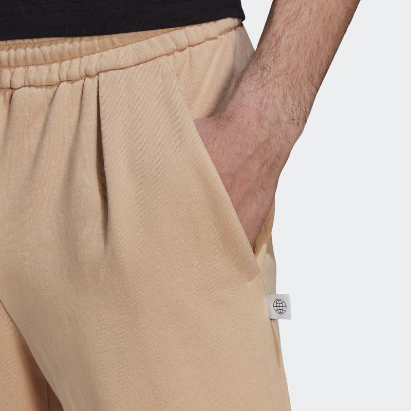 Adidas Logo Print Elastic Straight-Fit Track Pants Men Bottoms Light-Brown HI5384
