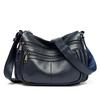 Women Soft Genuine Leather Shoulder Crossbody Bag Solid Cow Leather Handbag High Capacity Messenger Bags Female Purse LadiesTote