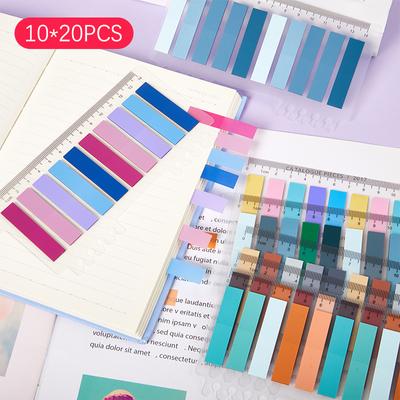 10*20 Adet Şeffaf Dizin Post It Notları Kağıt Ofis Okul Malzemeleri Kırtasiye