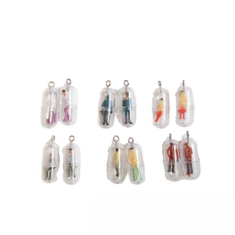 Simulazione Giapponese e Coreana Mini Statuetta Tridimensionale Capsula Pillola Resina Fai da Te Ciondolo Accessori per Gioielli Portatili