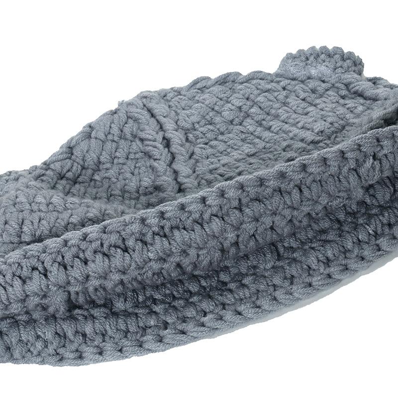 Douyin Internet celebrity live wool hat personality funny hip hop trend warm hat horn cartoon knitted hat men and women