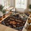 Wild Animal Safari Theme Soft Crystal Velvet Rug Custom Name & Text Print Non Slip Floor Rug for Bedroom Living Room