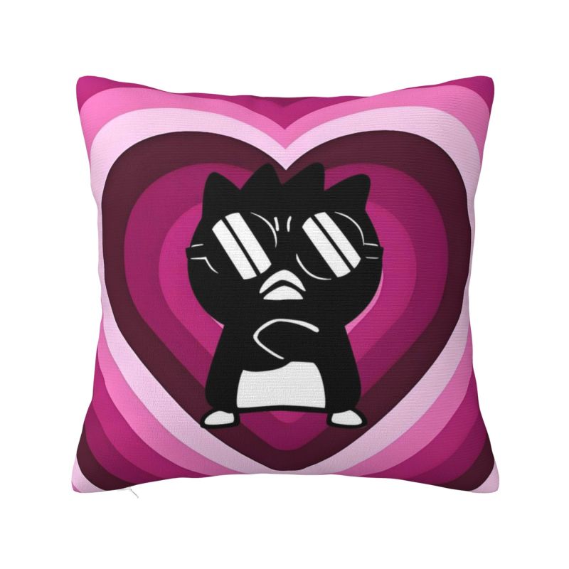 

Custom BAD Badtz-Maru Sanrio Cartoon XO Child Pillow Covers Bedroom Decoration Nordic Outdoor Cushions Square Pillowcase 12x12Inch