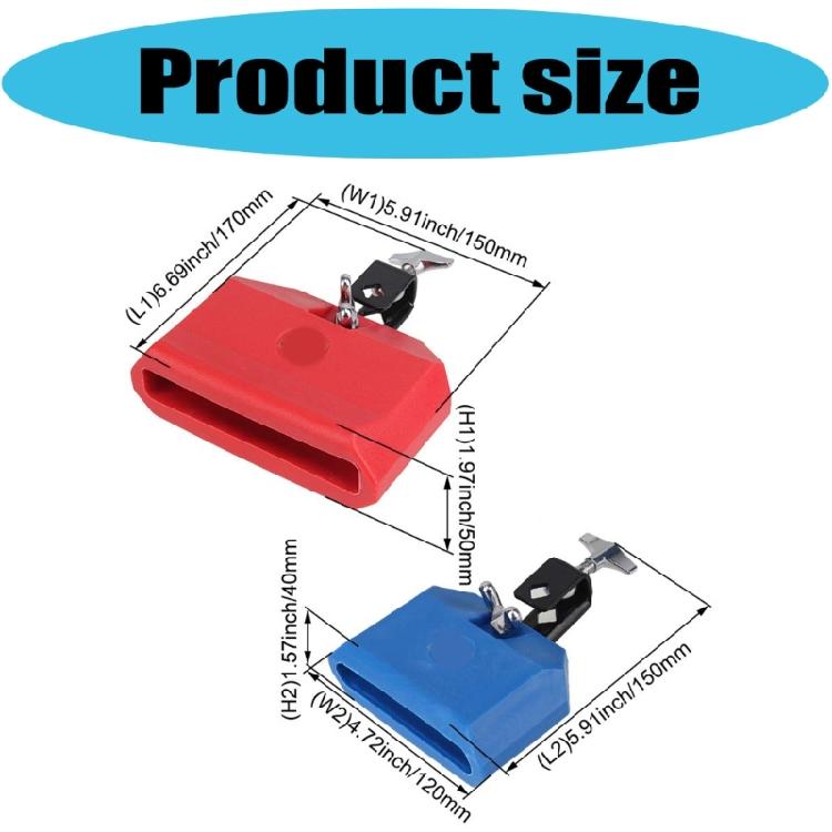 2Pcs/set Plastic Rhythm Instruments Sturdy Construction Compact Size for Drumming Practice Outdoor Concerts Education