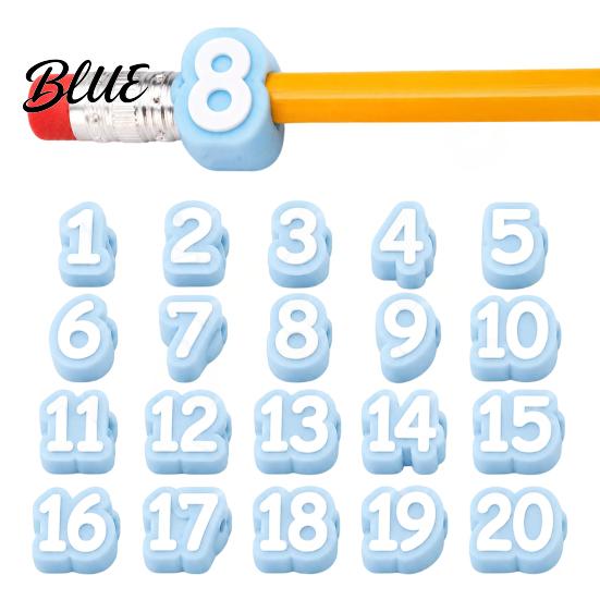 Sistema di Identificazione Matite 1-20/1-30/1-50 Cappucci Numerati Etichette Riutilizzabili per Aula Scuola per Insegnanti Tracciamento Marcatori Organizzazione ID Studente