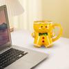 Ceramic Gingerbread Man Mug Christmas Gingerbread Man Shaped Coffee Cup with Handle for Coffee Tea Hot Chocolate Water