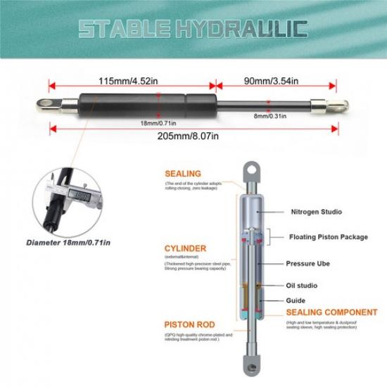 Rear Tailgate Assist Slow Down Gas Strut Damper For Toyota Hilux GUN125 2015-19