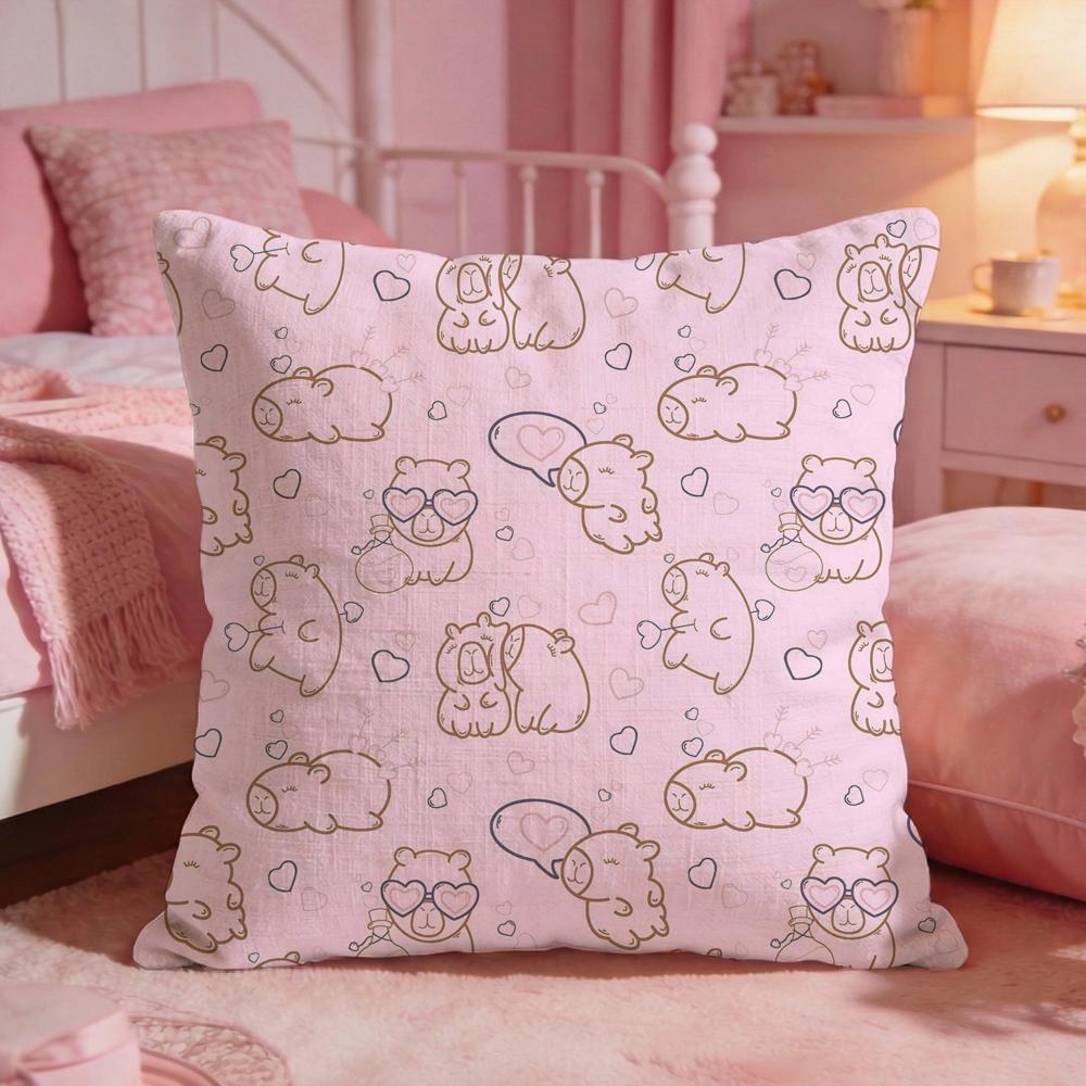 AnimalcapybaraS Cushion Cover Premium Comfort Reversible Pillow Cove Two in One Design for Any Room Car Interior