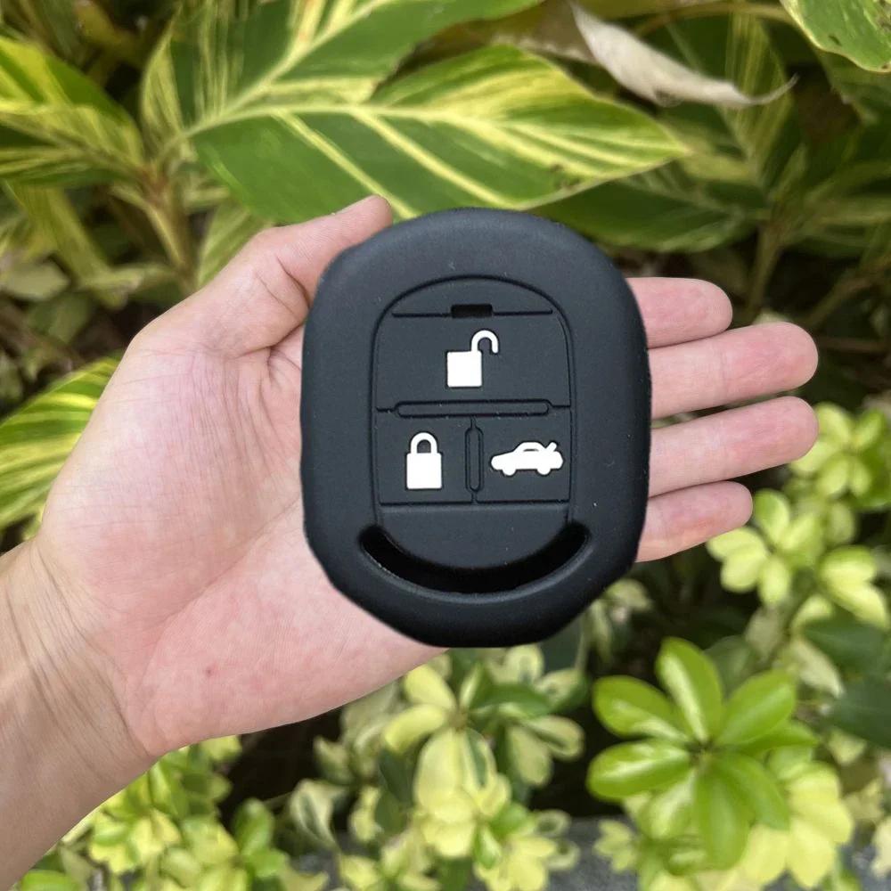 

For Chevrolet Lacetti Optra Nubira 3 Buttons Remote Silicone Car Key Case Rubber Skin Protector Cover Shell Keychain Accessories чёрный