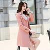 Damen Elegant Einreihiger Mittellanger Trenchcoat Übergröße Einfarbig Reverskragen Windjacke Langarm Slim Fit Übermantel