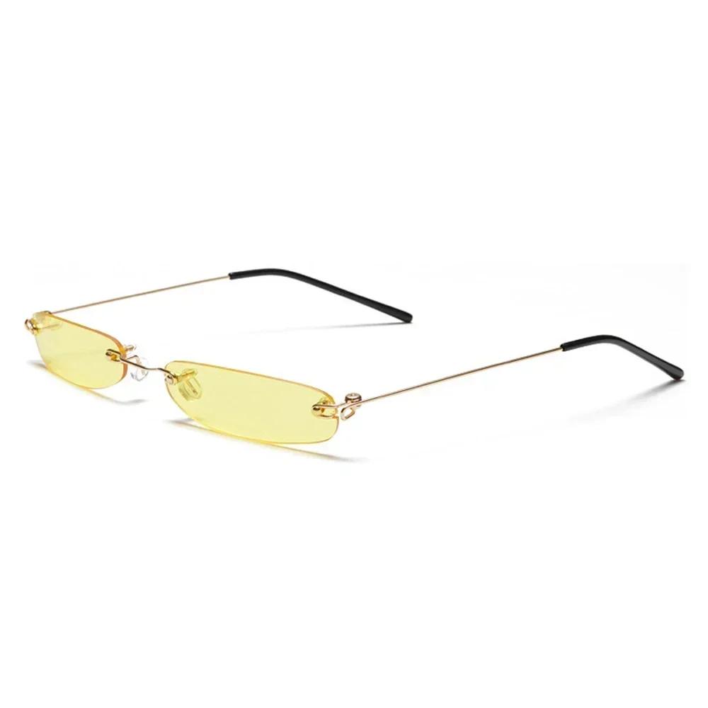 

Trendy Metal Frame Gradient Lens Rimless Sunglasses For Unisex Fashion Lovers As Picture