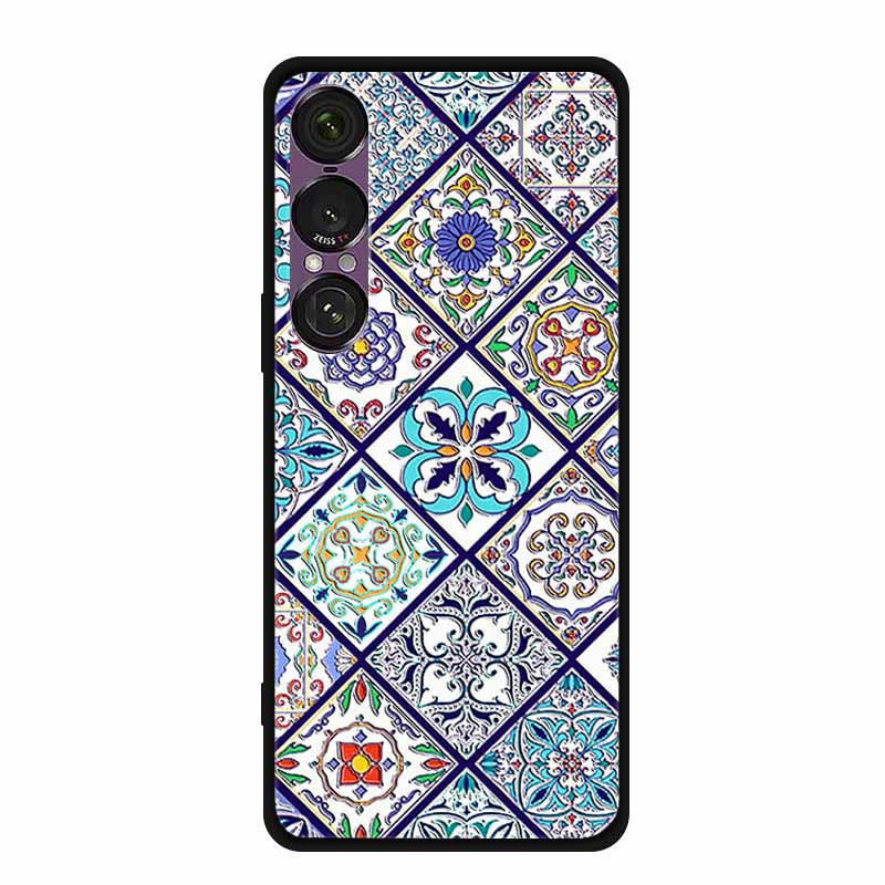 3D Emboss Case For Sony Xperia 1 VII 5G Case Flowers TPU Soft Silicone Back Cover For Sony Xperia 1 VII 2025 Phone Case XQ-FS54