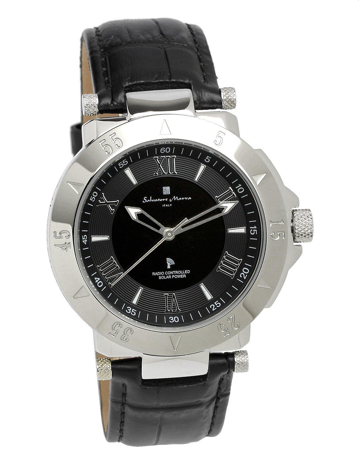 

[Salvatore Marra]Часы Salvatore Marra Silver x Black Radio Solar Business Formal Men s