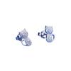 Anti-allergic Zircon Full Diamond Women's Kitten Earrings Fashionable and Popular Jewelry