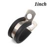 20PCS 1 Inch Stainless Steel Cable Clamp Rubber Cushioned Insulated Clamp Metal Clamp Tube Holder for Tube Pipe or Wire Cord Installation