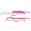 VICTORINOX Knife Peeler Petty Knife and Vertical Peeler Set of Colored Tool Set To Color Your Dishwasher Swiss Classic Set, 2, Pink, Kitchen, Safe,