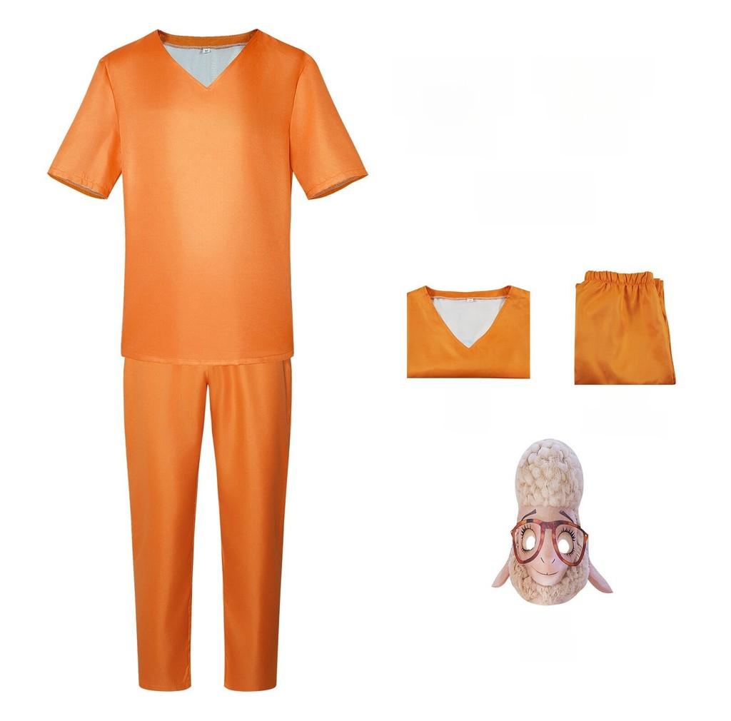 

Zootopia Nick Wilde Cosplay Costumes With Orange Prison Jumpsuit For Halloween Party Fun Sheep,S