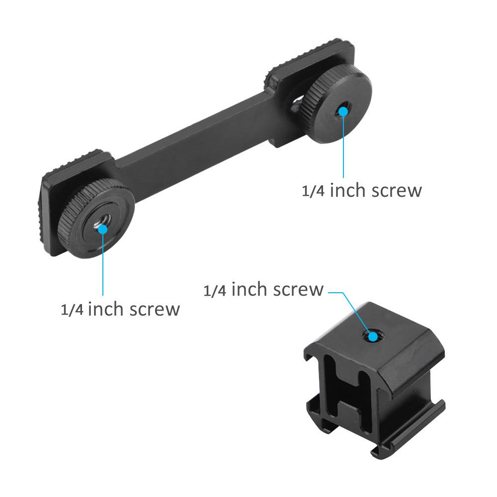 LED Video Fill Light Mount Cold Shoe Microphone Holder for DJI OM