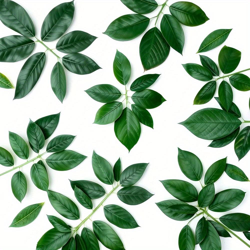 Modern Green Leaf Shower Curtain HD Print Oxford Cloth Waterproof with Grommets Bathroom Decor Home Hotel Durable Polyester