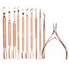 Rose Gold Stainless Steel Cuticle Remover & Pusher Manicure Tool Set
