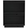 Vidaxl Szafka, Czarna, 60X34X75 Cm, Lite Drewno Sosnowe