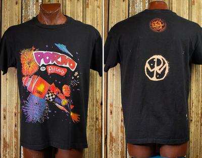 Vintage Porno for Pyros Devil Rocket Concert T Shirt 90s Black