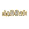 European and American New Tooth Socket Irregular 8 Teeth Inlaid Zircon Hip Hop Hiphop Halloween