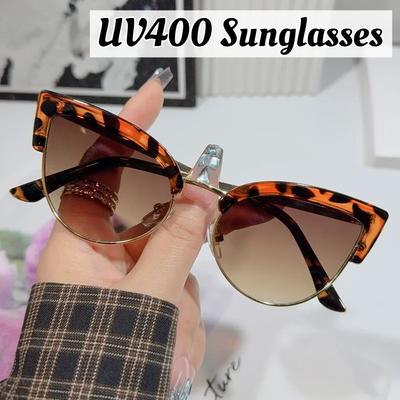 Damskie Nowe Modne Okulary Przeciwsłoneczne Kocie Oko Oversize Unisex Modne Street Style Podróżne Okulary Przeciwsłoneczne Uv400 Ochrona Oczu