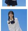 JK Women's White Shirt: Basic Pointed Collar, Versatile Academy Style, Japanese High School Student Commuter Uniform Top.