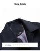 Men's Over-the-Knee Woolen Business Coat with Fleece Inner Layer, Autumn/Winter, Middle-Aged Style