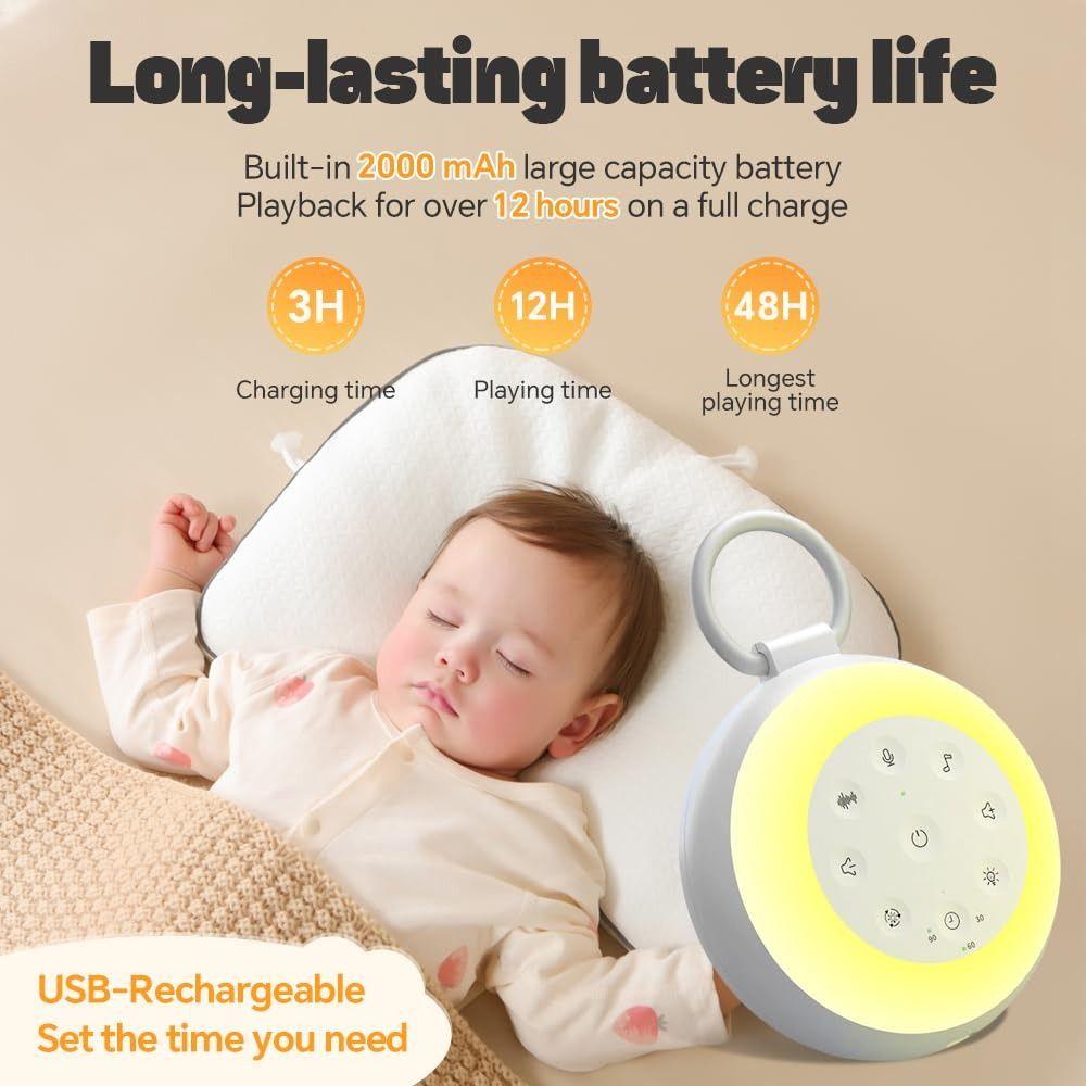 with Night Light Sleep Aid Device Rechargeable White Noise Machine New Baby Sound Machine