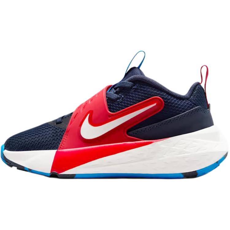 

Nike Team Hustle D 12 Abrasion Resistant Breathable Low top Basketball Shoes Marine Blue Kids HF6280-401 28