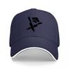 Black Baseball Cap Knife Flower Logo Minimalist Streetwear Adjustable Fit Urban Fashion Accessory for Adults
