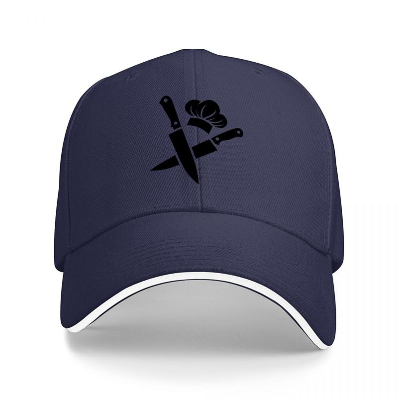 Black Baseball Cap Knife Flower Logo Minimalist Streetwear Adjustable Fit Urban Fashion Accessory for Adults