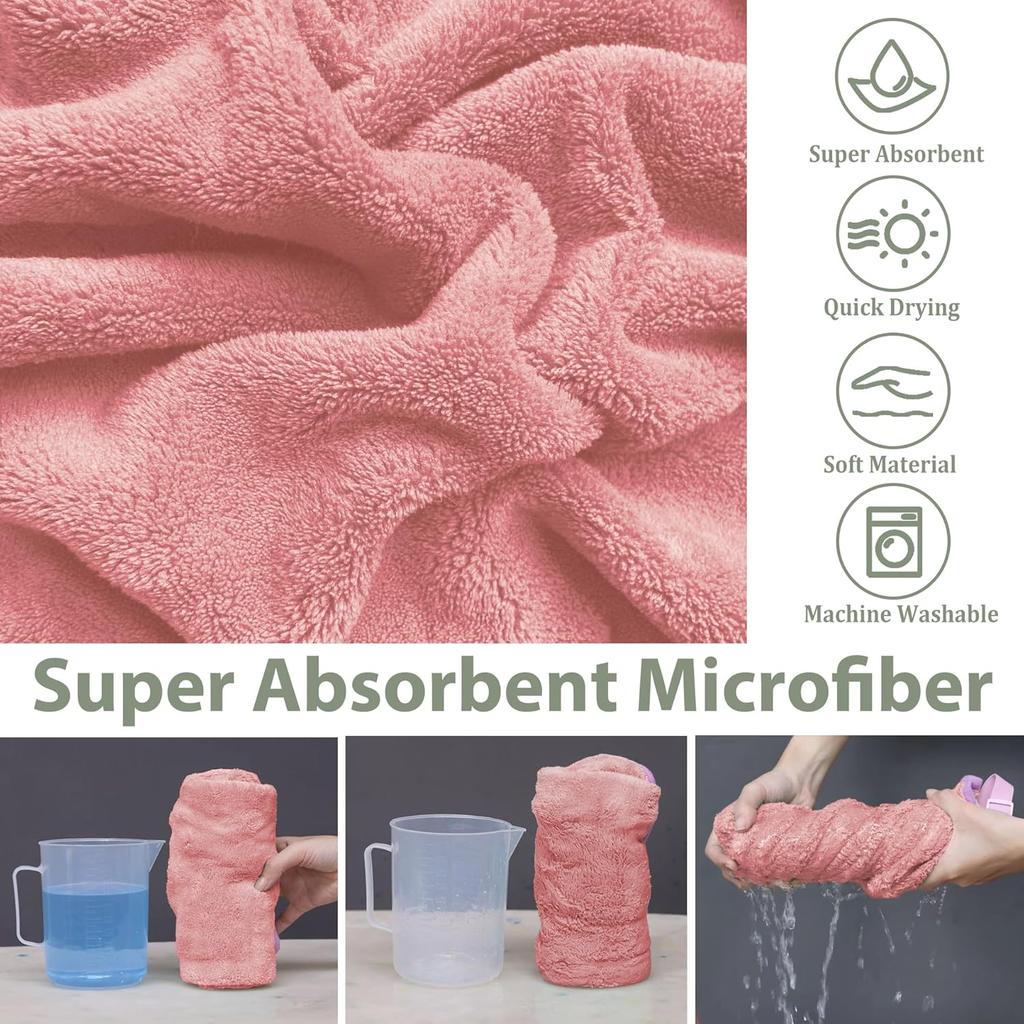 Dog Bathrobe Super Absorbent Towel Robe - Microfiber Bath Towels Fast Drying Coat for Dogs, Cute Dogs Clothes Adjustable Collar & Belly Strap Warm