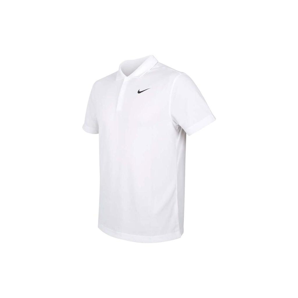 Nike Small Logo Solid Color Short Sleeve Polo Shirt Men Tops White DH0858-100