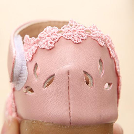 1 Pair Girl Sandals Sweet Bow Knot Soft Hollow-out Design Children Shoes for Summer