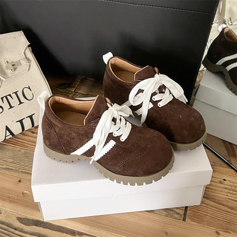 

Универсальные ретро кроссовки на танкетке с цветовой блокировкой, для тренировок в немецком стиле, женские летние модные на шнуровке, на подошве-маффин, повседневные и удобные спортивные с 38