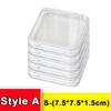 10/1Pcs Plastic Clear Square Storage Box Mini Portable Packaging Boxes For Jewelry Earring Bracelet DIY Nail Art Organizer Case