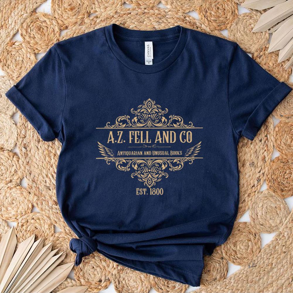 Good OUnisexs Tshirts Women AZ Fell and Co Antiquarian and Unusual Books T Shirt Retro Womens Clothing Unisex Casual Tops