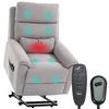 Power Lift Recliner Chair with Vibration Massage, Heat, Light Grey