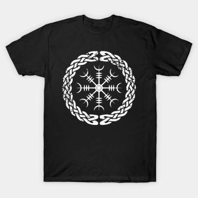 Helm Of Awe Aegishjalmur Viking Protection Sign T Shirt Vintage Unisex Homme Designer Clothes Streetwear Casual