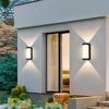 Modern Waterproof Aluminum LED Wall Lamp Big Size Square Exterior Sconce Garden Porch Outdoor Borosilicate Glass Diffuser 2-Year