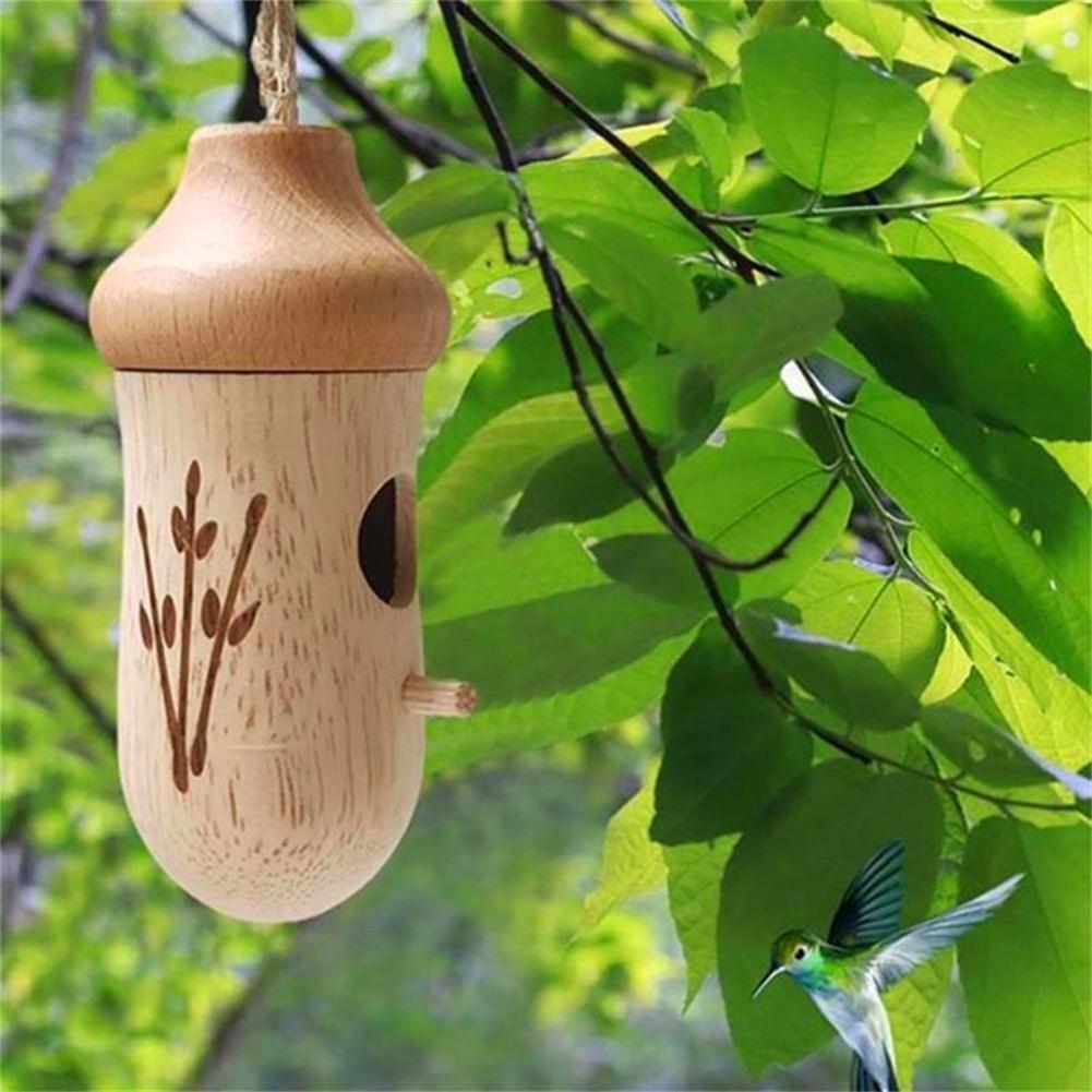 1 Pc Hummingbird House for Outside Hanging & Nesting, Wooden Birdhouse