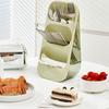 3-lagige Aufbewahrungsbox für Essstäbchen, Käfig, Geschirr, Abflussregal, Organizer, Gabel, Löffel, Trennbehälter, staubdichte Lagerung