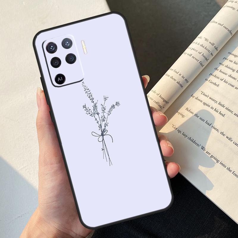

Чехол с лавандовыми фиолетовыми цветами для Oppo A80 A60 A40 A78 A38 A18 A98 A58 A96 A76 A16 A94 A74 A54 A15 A17 A57 A77 A5 Pro OPPO A57s