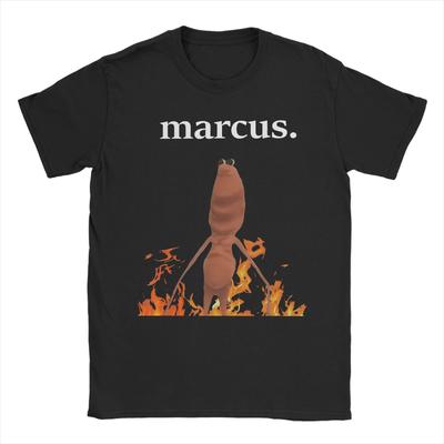 Herren Damen Vintage Marcus der Wurm T-Shirts Baumwollkleidung Lustiges Kurzarm Rundhals T-Shirt Bedrucktes T-Shirt