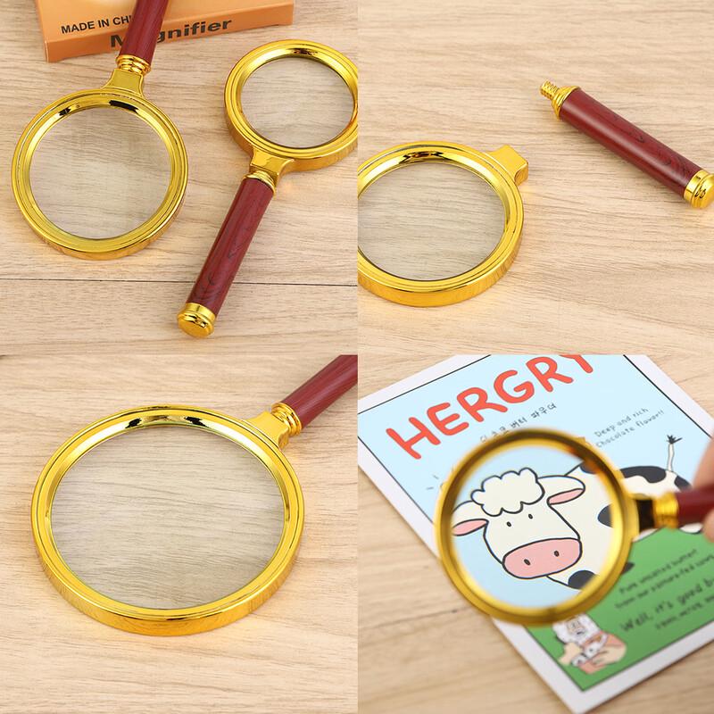 Miflame Wood Grain Handheld Magnifying Glass